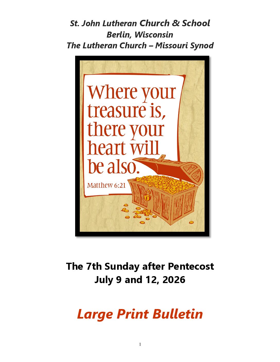 Pentecost 7 July 9 and 12 DS4 LP